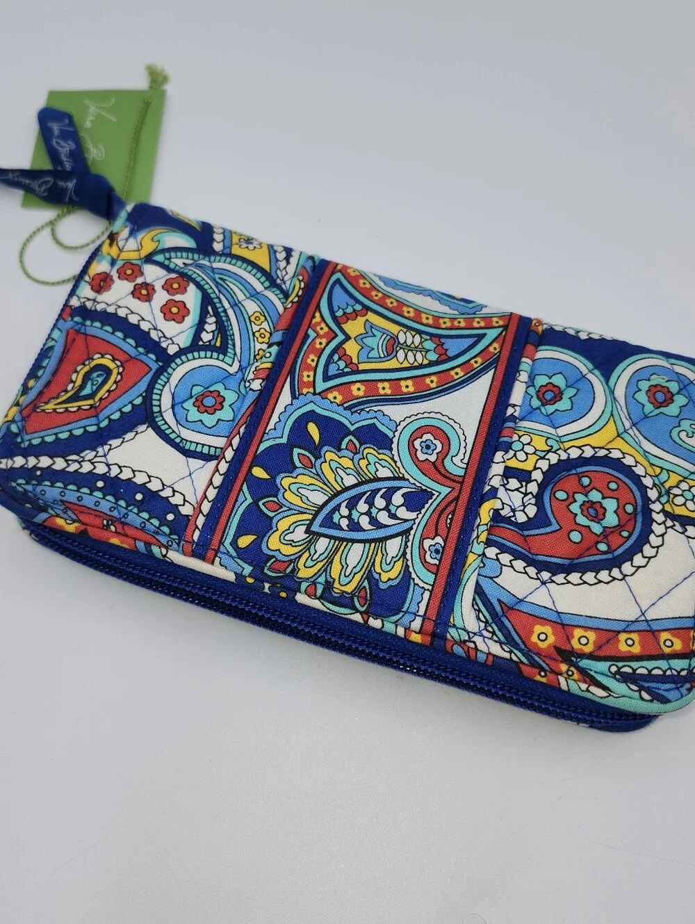 New With Tags Vera Bradley Accordion Wallet Marina Paisley Zip - Picture 3 of 8